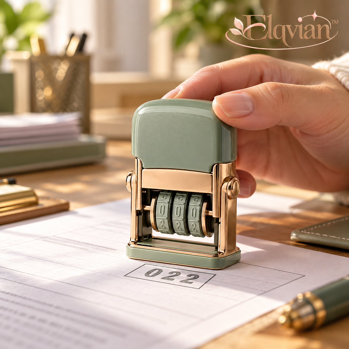 Elqvian™ Compact Date Stamp