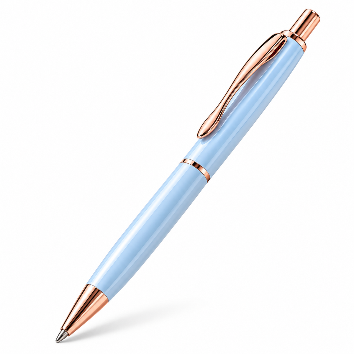 Elqvian™ Sky Blue Rose-Gold Ballpoint Pen