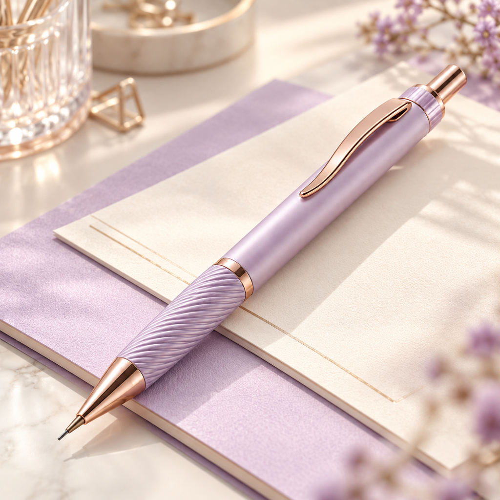 Elqvian™ Lavender Rose-Gold Mechanical Pencil