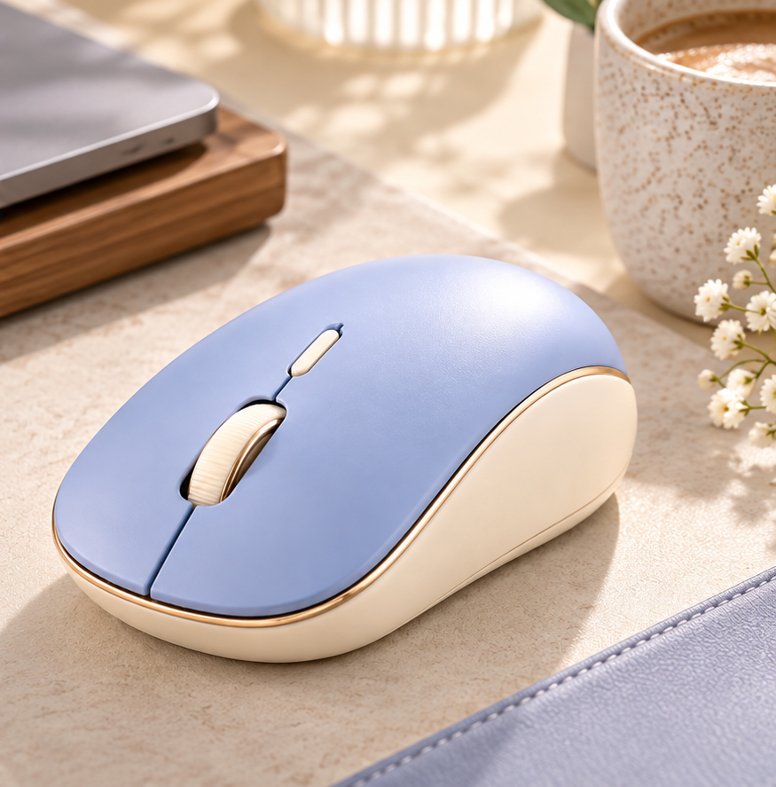 Elqvian™ Periwinkle Blue Wireless Mouse
