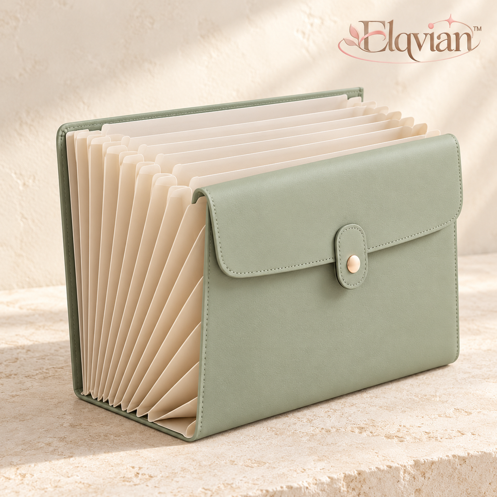 Elqvian™ Premium Accordion File Organizer