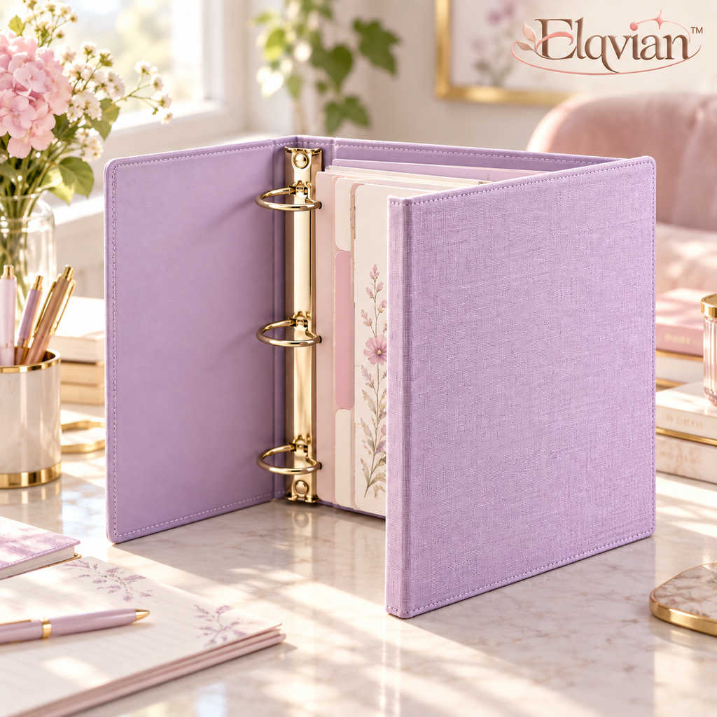 Elqvian™ Elegant Ring Binder Planner Organizer