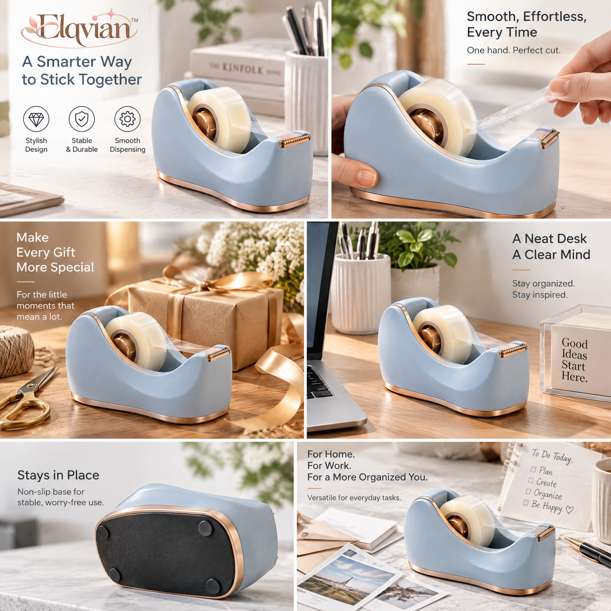 Elqvian™ Elegant Desktop Tape Dispenser