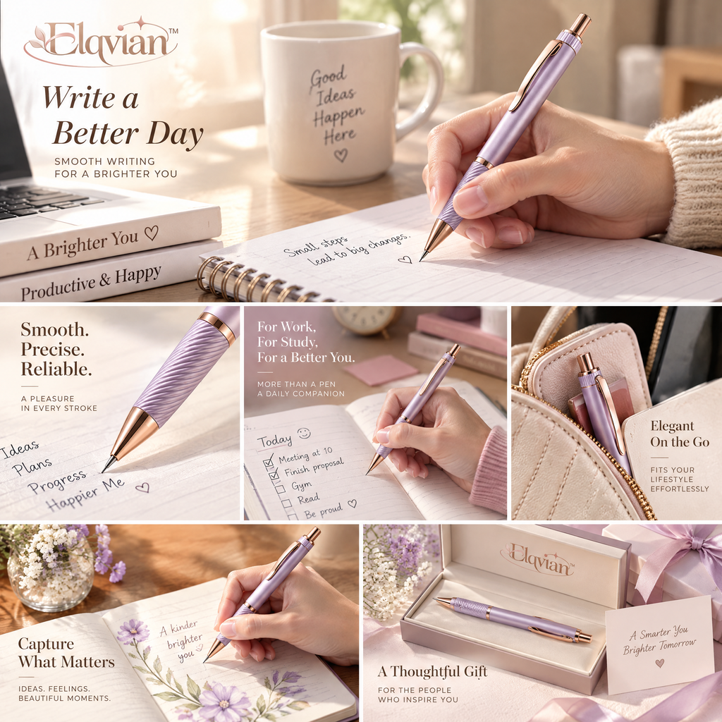 Elqvian™ Lavender Rose-Gold Mechanical Pencil